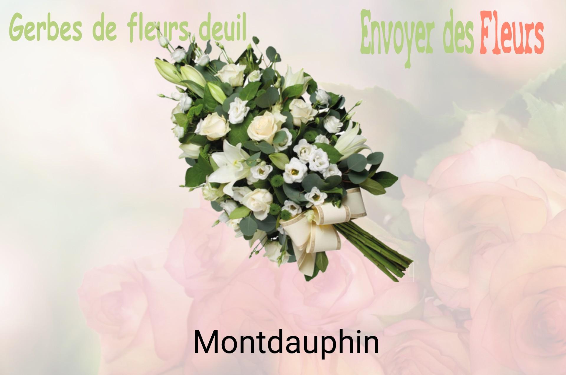 Gerbe de fleurs de deuil livrée à Montdauphin